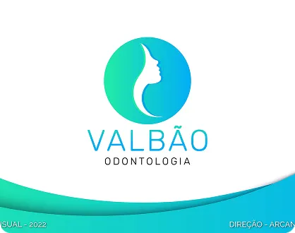 Identidade visual Valbão Odontologia — logo e paleta de cores
